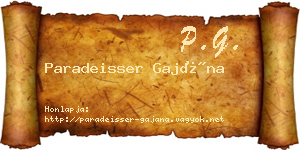 Paradeisser Gajána névjegykártya